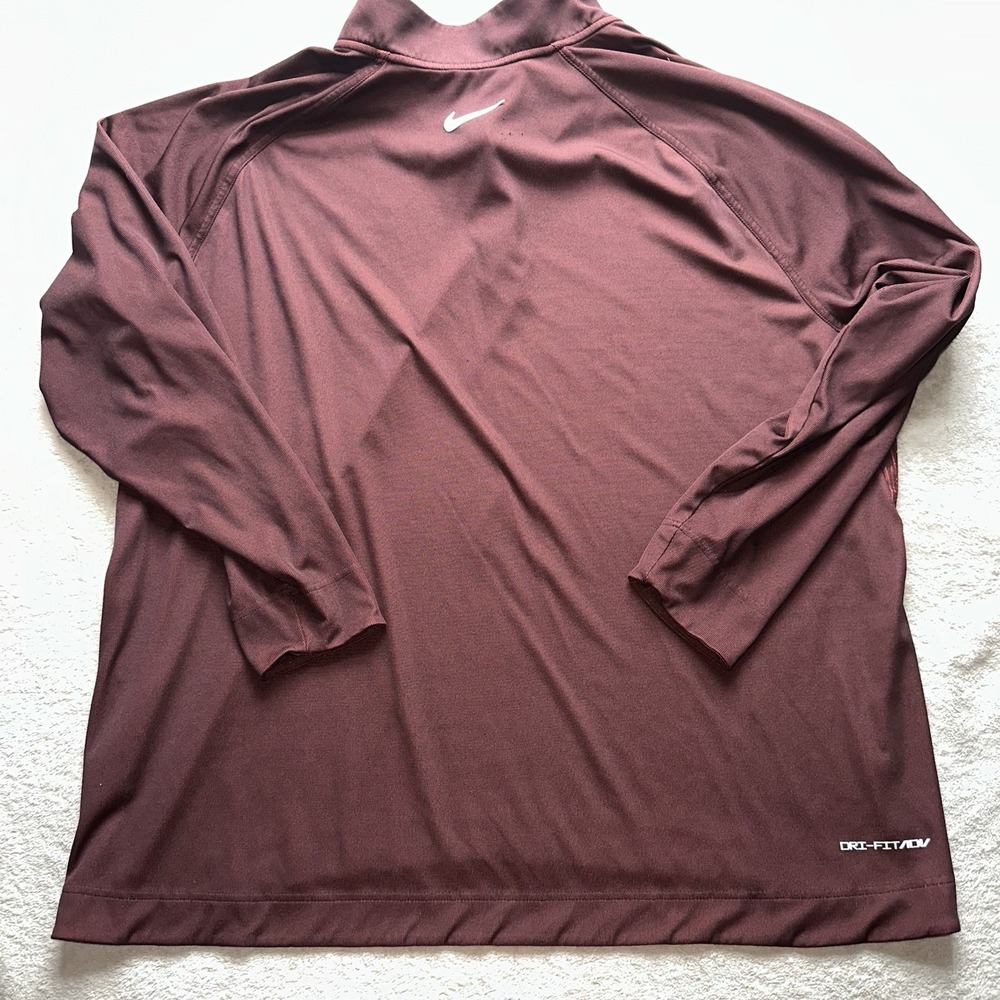 Nike Dri-FIT ADV Tour Mens XXL 1/4 Zip Golf Pullover Red Maroon Ombre FD5833-626 - Picture 12 of 12